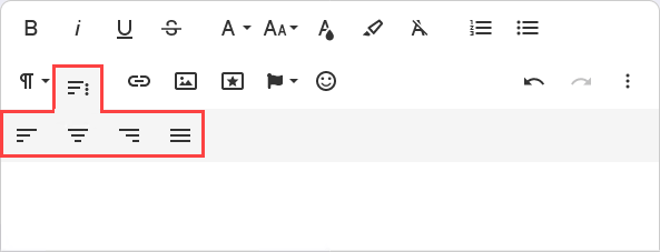 Image of the paragraph alignment options