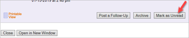 Image of Mark as Unread Button