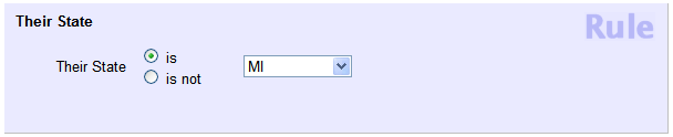 Example of Set Rule for Michigan