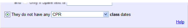 Example of Rule for No CPR Class Date