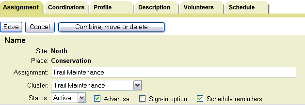 Example of Assignment With Assignment Cluster