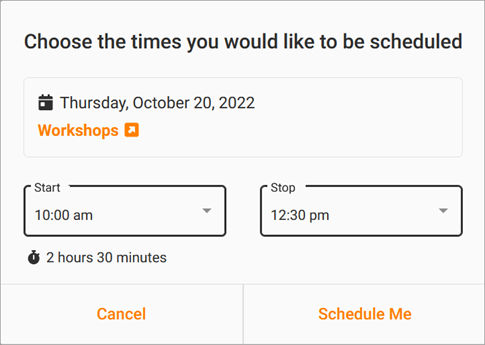 Image of Volunteer Self-Scheduling