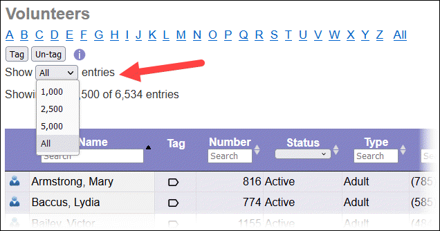 Entry Dropdown