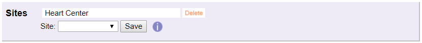 Sites box