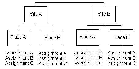 Chart of Sites, Places, and Assignment Structure
