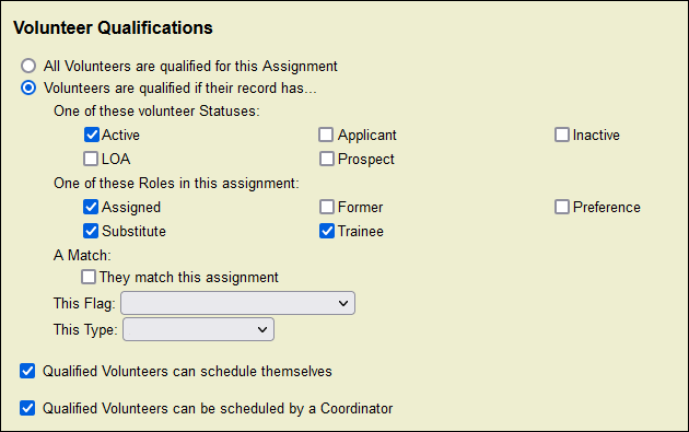 Image of schedule rules settings