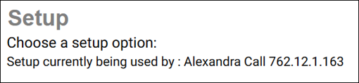 Image of Setup Being Used Message