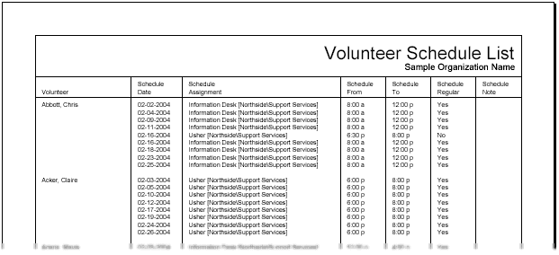 Example of Stock Report